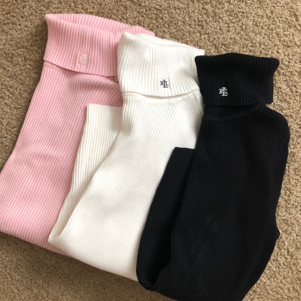 RalphLauren 3piece Essential Turtlenecks